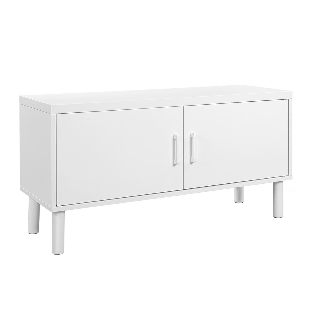 Szafka niska MODERN, 100x35x38 cm, Nowoczesny Design, Metal, kolor Biały