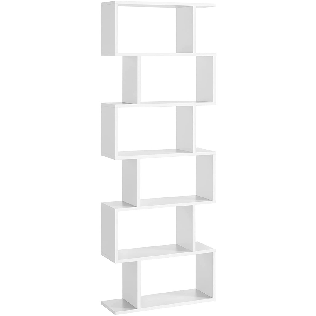 Regał KISTA, 70x24x190 cm, Nowoczesny Design, kolor Biały
