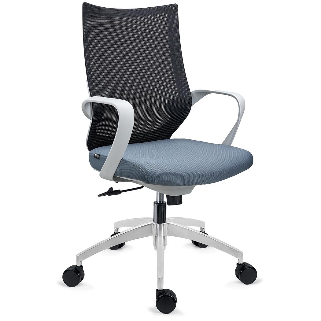 Krzesło Ergonomiczne SINTRA GREY, Mechanizm Bujania, Siatkowe Oparcie, Szare