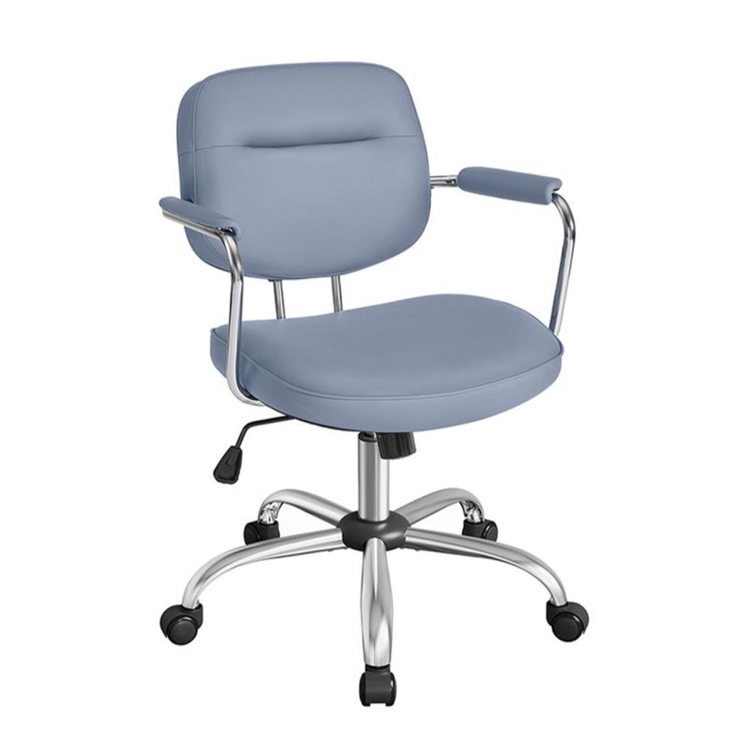 Krzesło Obrotowe CLASSIC, Elegancki Design, Regulowana Wysokość, Miękka Wyściółka, Ekoskóra kolor Niebieski