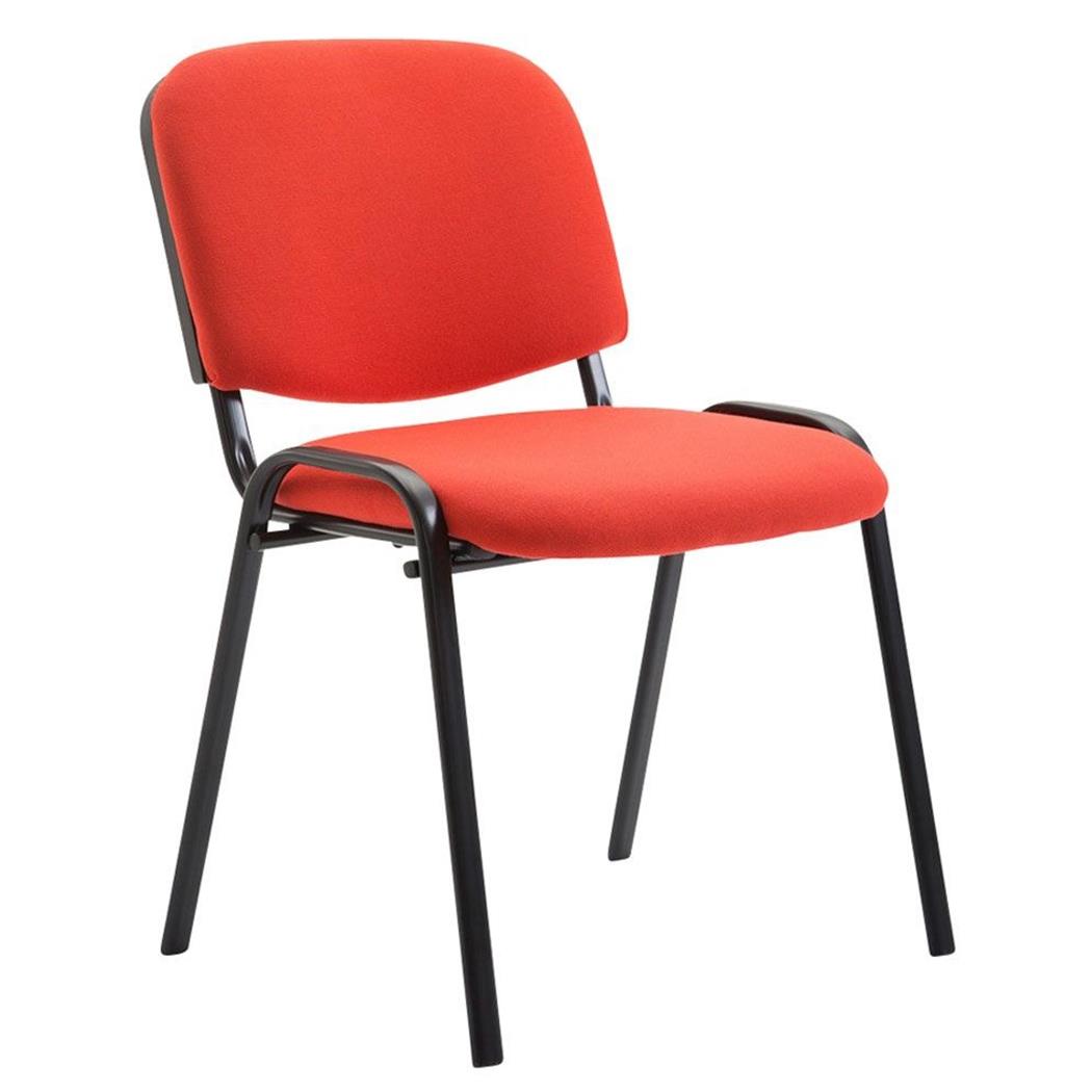 Krzesło Konferencyjne MOBY BASE, Wygodne i Praktyczne, Super Cena, Czarne Nogi, Kolor Czerwony