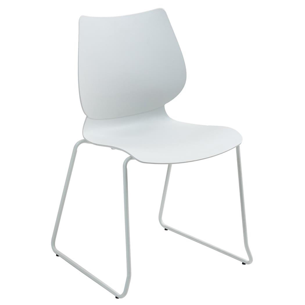 Krzesło Konferencyjne MARION, Sztaplowane, Wygodne i Nowoczesne, Polipropylen Kolor Biały