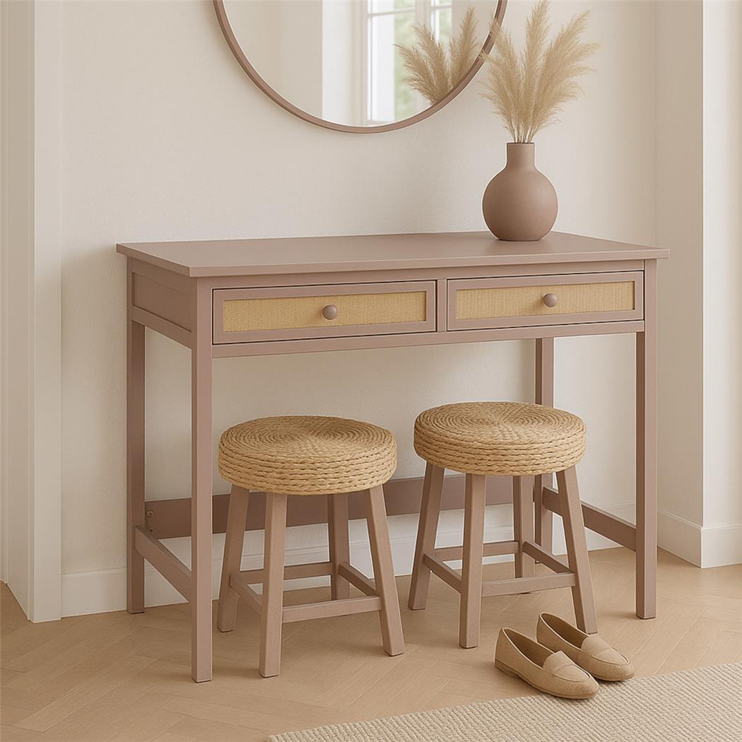 Biurko Komputerowe ORBIT, Wymiary 110x60x78, Nowoczesny Design, Szuflady, Kolor Brąz Taupe