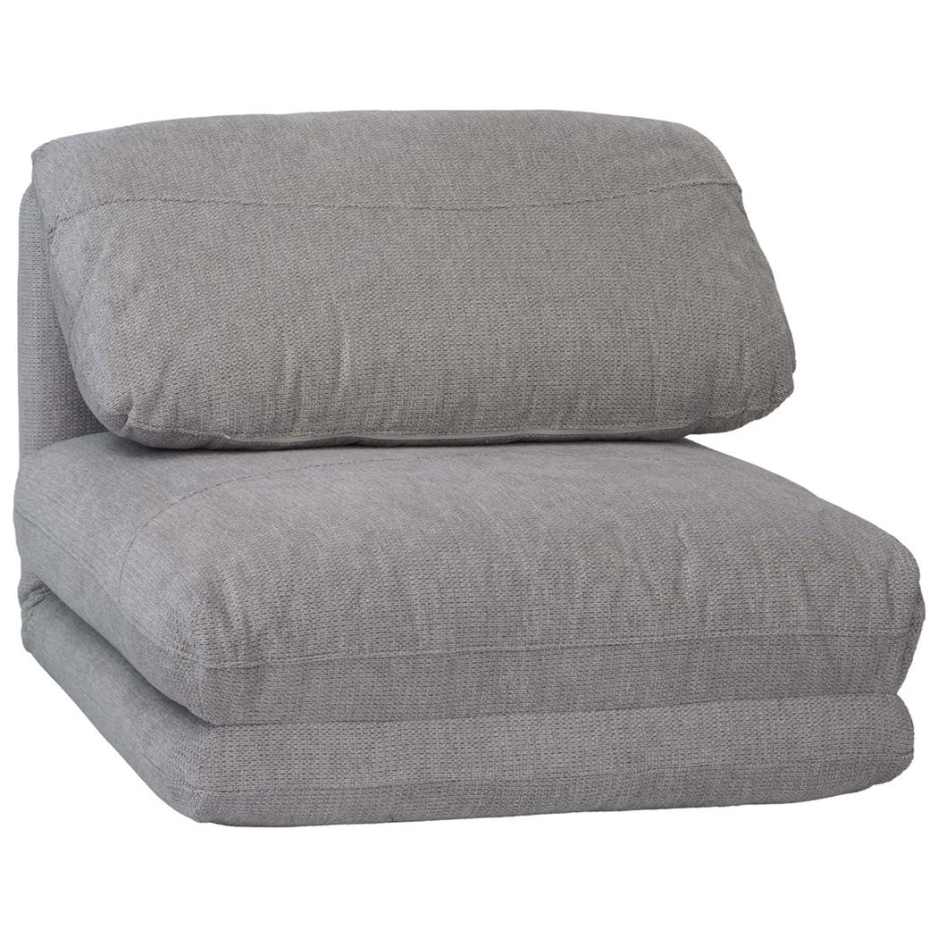 Fotel Rozkładany NANTES, Rozkładany do Spania, Łatwe Rozkładanie, Tkanina Kolor Szary