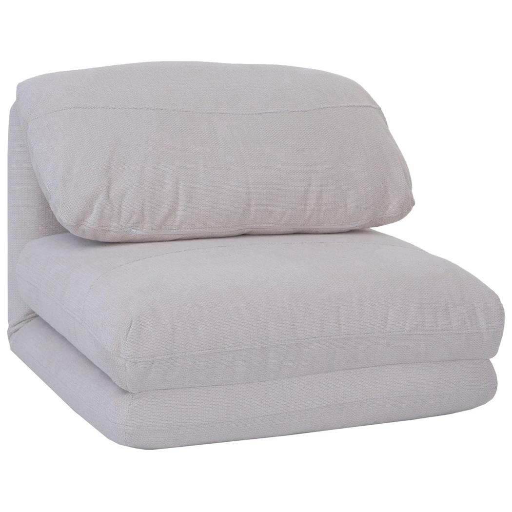 Fotel Rozkładany NANTES, Rozkładany do Spania, Łatwe Rozkładanie, Tkanina Kolor Beżowy