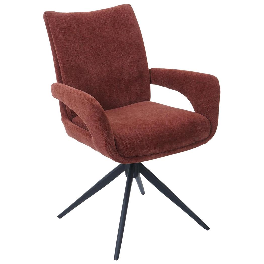 Krzesło Do Poczekalni LELIA, Obrotowe, Automatyczny Powrót, Miękka Tkanina kolor Czerwony