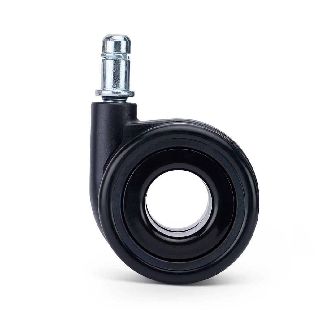 5 szt. Kółka AERO do Podłóg Twardych 11 mm / 60 mm, Nowoczesny Design, Czarne