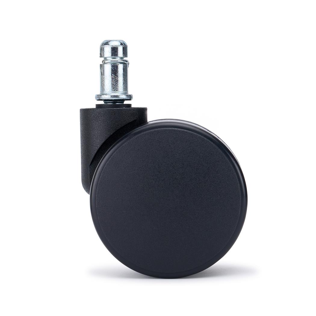 5 szt. Zestaw Kółek VOLT do Wykładzin i Dywanów 11 mm / 50 mm, do Krzeseł i Foteli Biurowych, Czarne