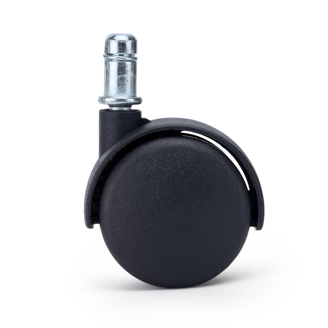 5 szt. Zestaw Kółek z Blokadą MOVE do Wykładzin i Dywanów 11 mm / 50 mm, Zaokrąglony Brzeg, Czarne