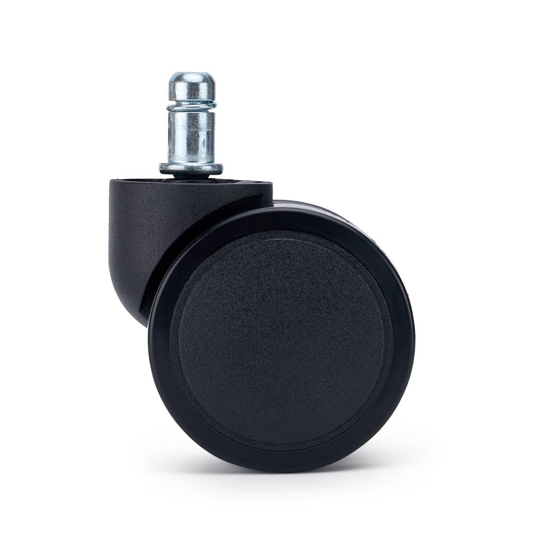 5 szt. Zestaw Kółek SLIDE do Podłóg Twardych 11 mm / 50 mm, do Krzeseł i Foteli Biurowych, Czarne