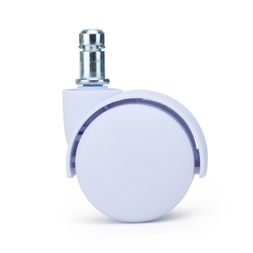 5 szt. Kółka Plastikowe SPIN do Wykładzin i Dywanów 11 mm / 50 mm, Uniwersalny Design, Białe