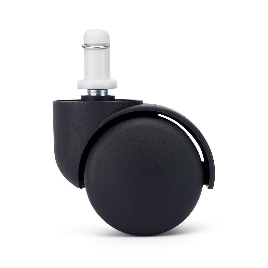 5 szt. Kółka TURN do Powierzchni Dywanowych 11 mm / 60 mm, Nylonowy Trzpień, Czarne