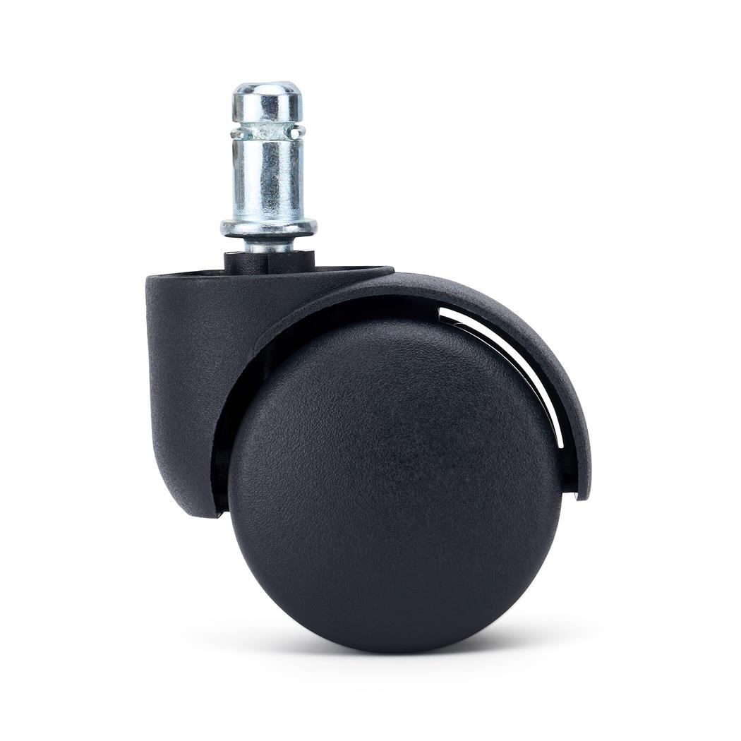 5 szt. Zestaw Kółek z Hamulcem ROLL do Wykładzin i Dywanów 11 mm / 50 mm, Blokada Bezpieczeństwa, Czarne