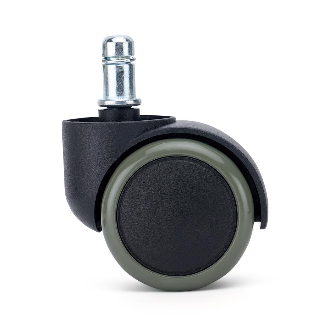 5 szt. Zestaw Kółek Miękkich VELO do Foteli i Krzeseł Biurowych 11 mm / 50 mm, Nie Rysują Parkietów, Szare