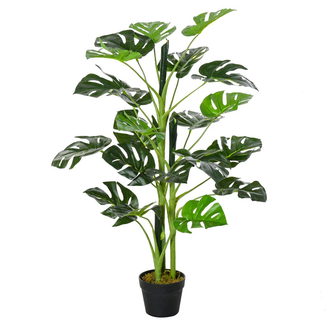 Roślina Biurowa DAINTREE, Sztuczna Monstera, 100 cm Wysokości, 21 Liści, Zielona
