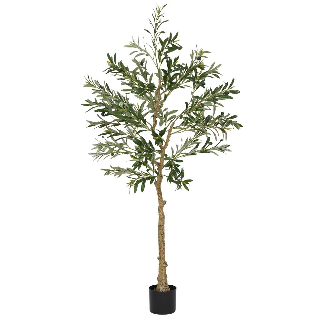 Roślina do Biura FOLI, Sztuczne Drzewko Oliwne, Śródziemnomorski Styl, 150 cm Wysokości, w Doniczce