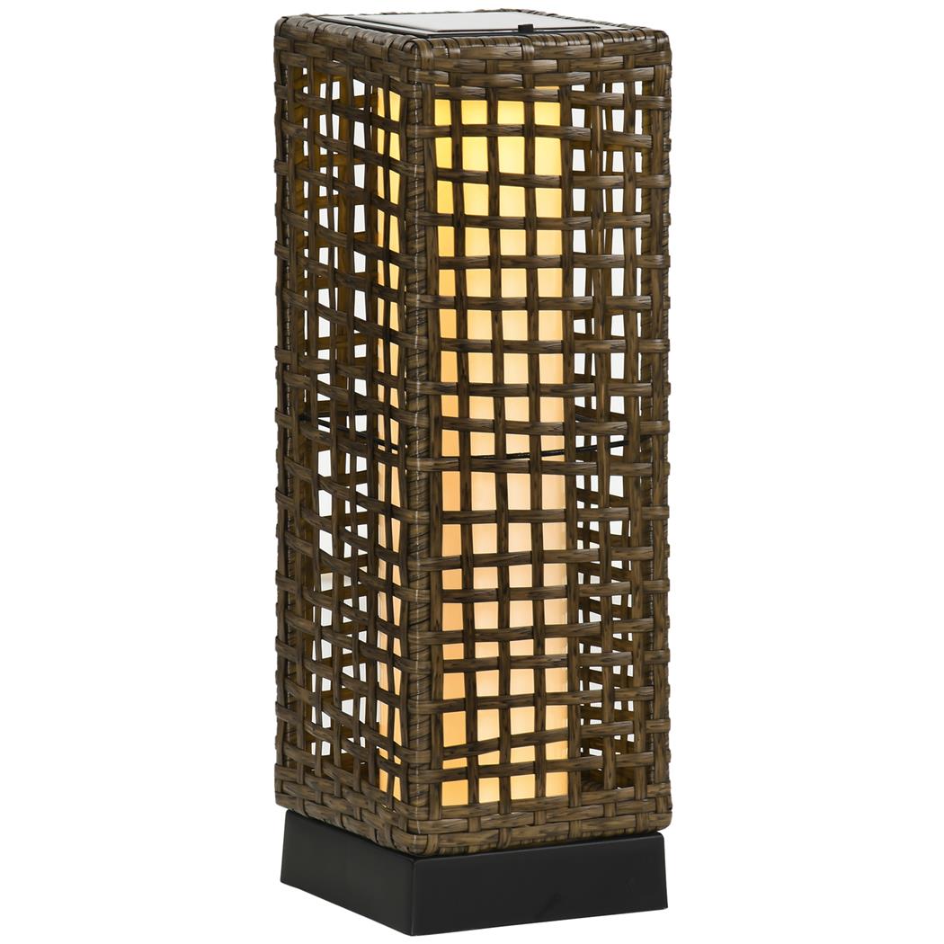 Lampa Solarna do Biura NEXO, Automatyczne Włączanie i Wyłączanie, Sztuczny Rattan, Wys. 46 cm, kolor Brązowy