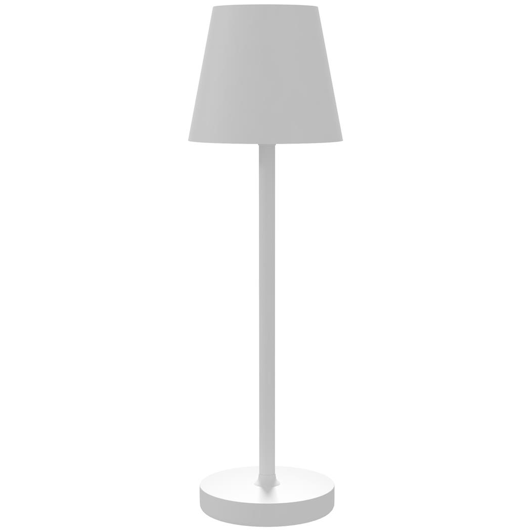 Lampka Biurowa ALVA, Przenośna, Ładowanie USB, Minimalistyczny Design, Metal i Akryl, Biała