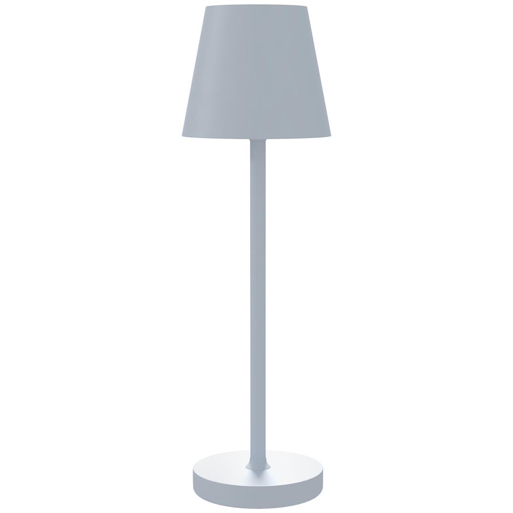 Lampka Biurowa ALVA, Przenośna, Ładowanie USB, Minimalistyczny Design, Metal i Akryl, Szara