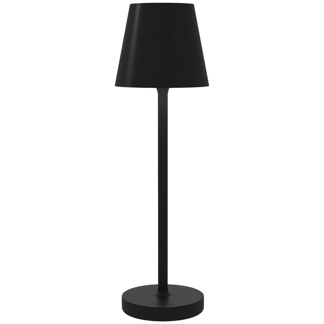Lampka Biurowa ALVA, Przenośna, Ładowanie USB, Minimalistyczny Design, Metal i Akryl, Czarna