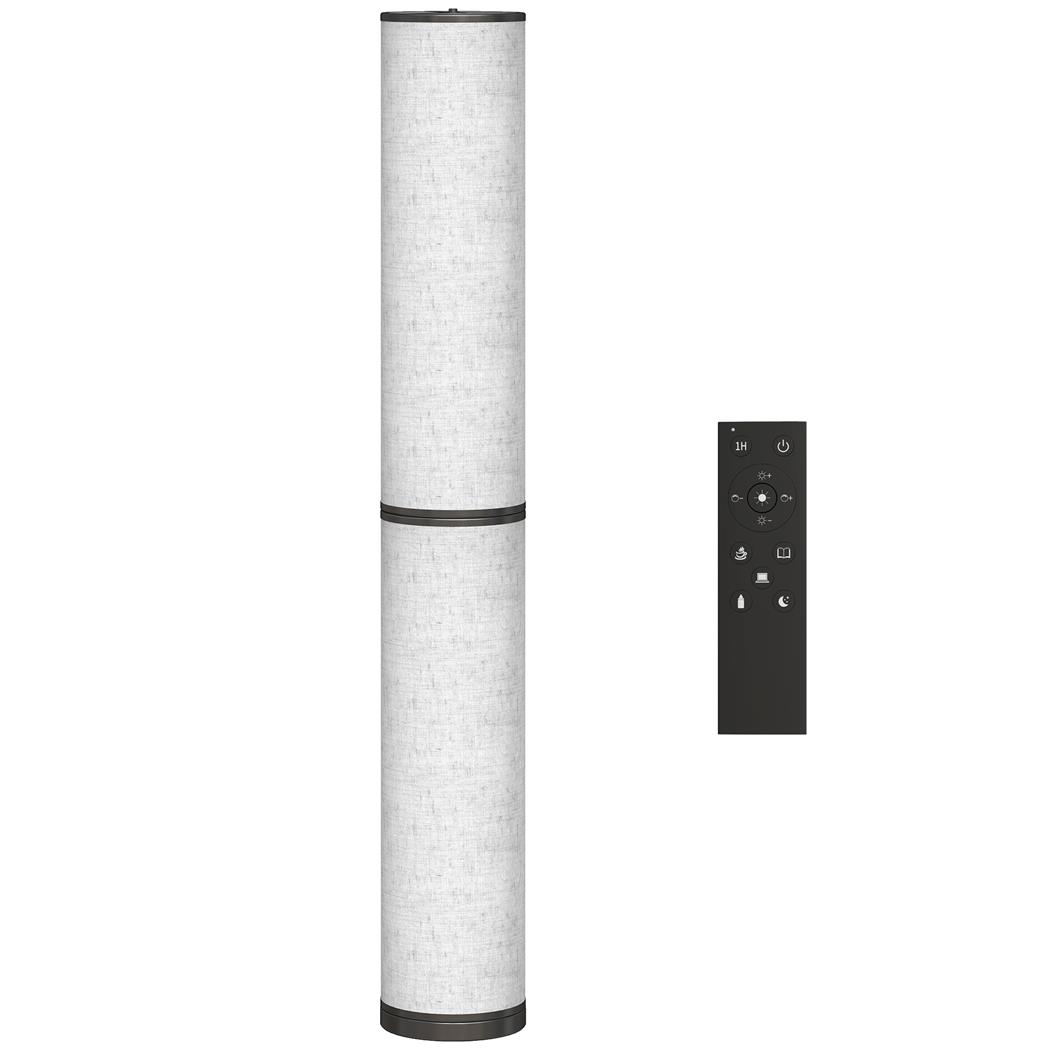 Lampa Biurowa ALTIA, Stojąca Lampa z Kloszem z Tkaniny, Regulacja Temperatury Barwowej, kolor Beżowy