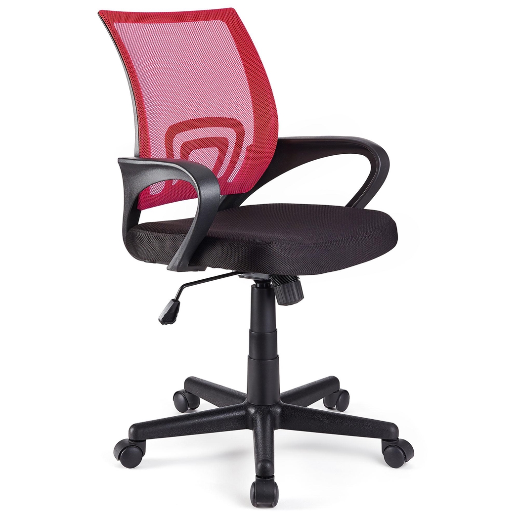 Krzesło Obrotowe SEUL, Estetyczny Design, Miękkie Siedzisko, Kolor Czerwony