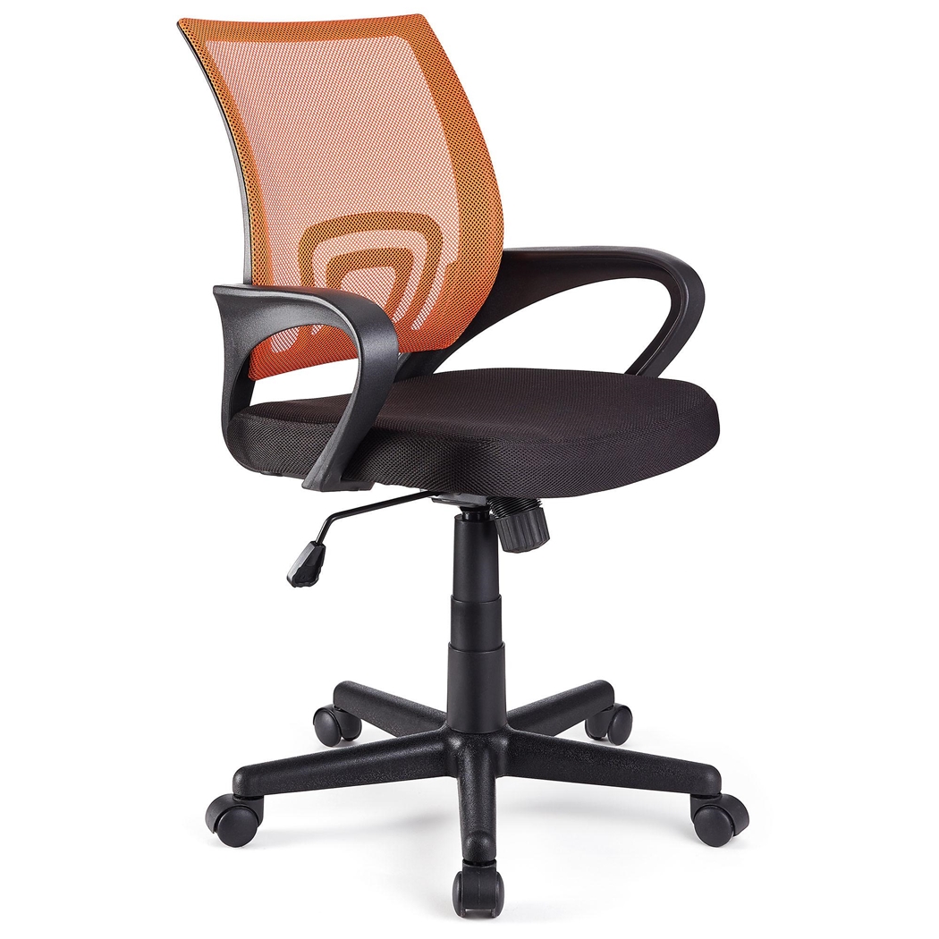 Krzesło Obrotowe SEUL, Estetyczny Design, Miękkie Siedzisko, Kolor Pomarańczowy