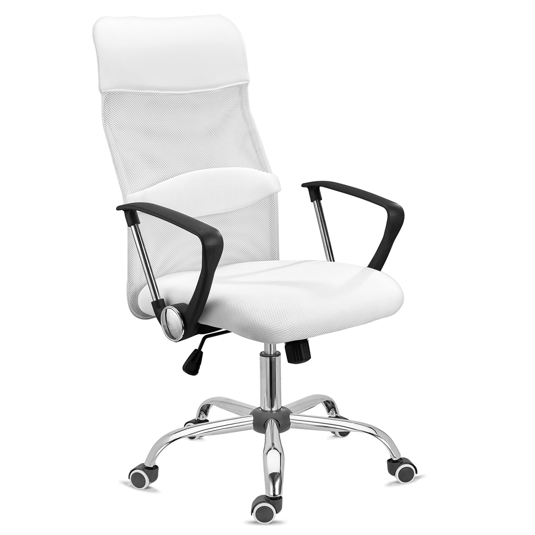 Krzesło Biurowe ASPEN, Oddychająca siatka, miękkie siedzisko, Super Cena, Kolor Biały