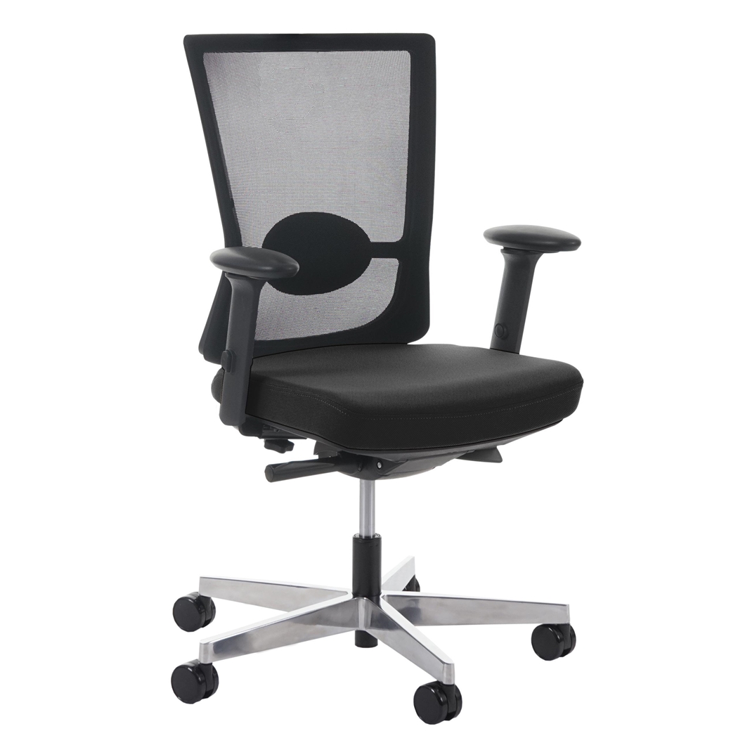 Krzesło Ergonomiczne NILO, 100% Regulowane, Doskonała Jakość, 8 Godzin Pracy, Czarne