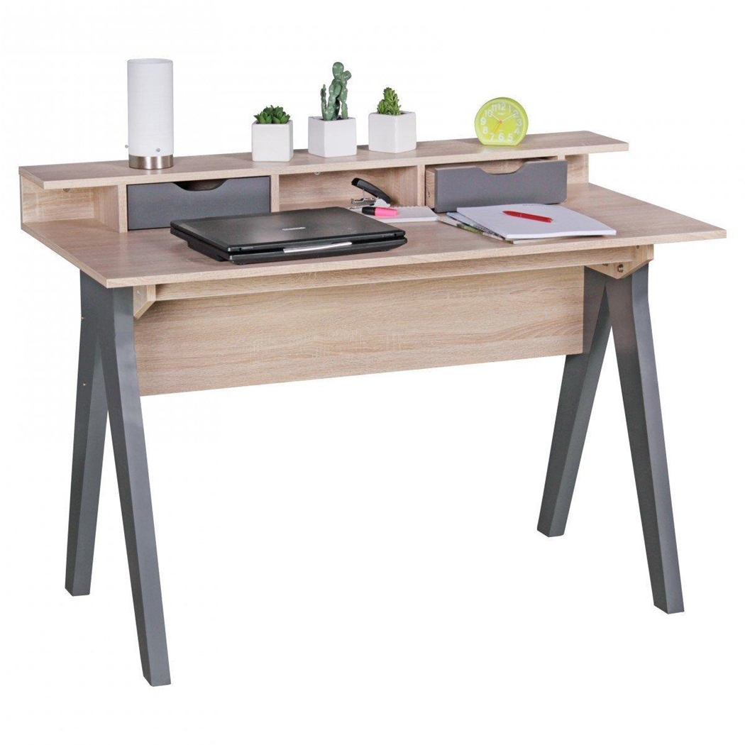 Biurko Komputerowe MILA, Nowoczesny Design, Wymiary 120x59x86 cm, Blat kolor Dąb
