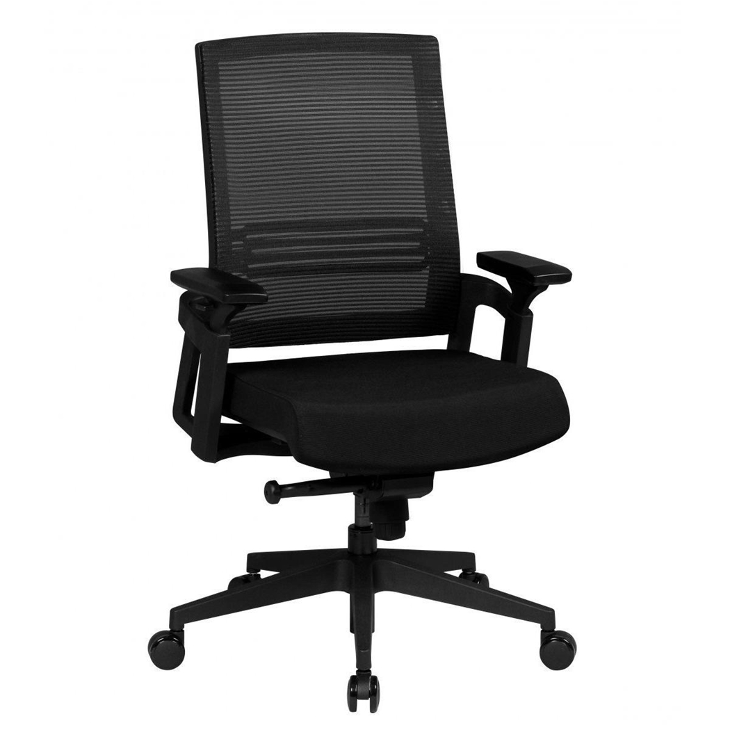 Krzesło Ergonomiczne SIRO, Podparcie Lędźwiowe, Oddychająca Siatka, kolor Czarny