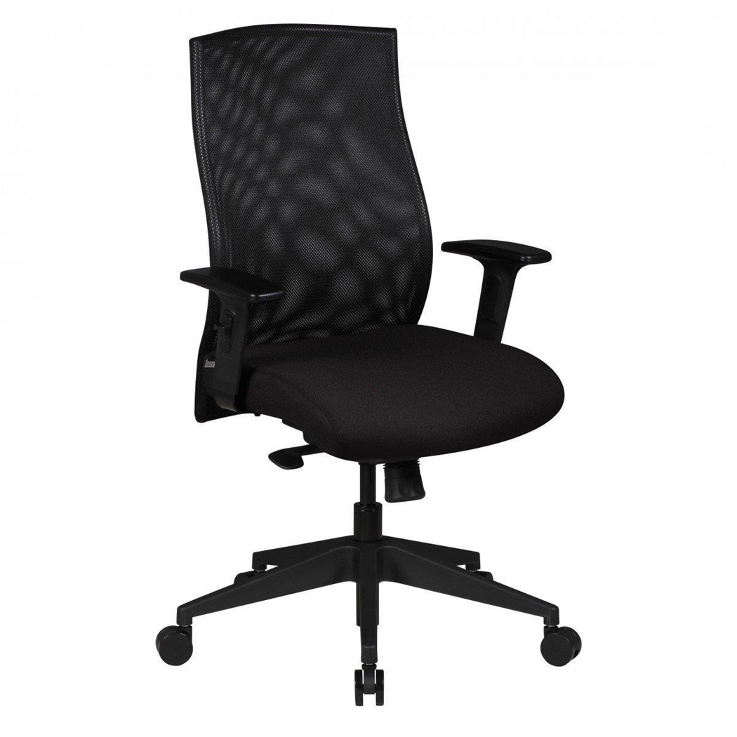 Krzesło Ergonomiczne PICSON, Regulowane Podłokietniki, Mechanizm Synchroniczny, Siatka Oddychająca kolor Czarny