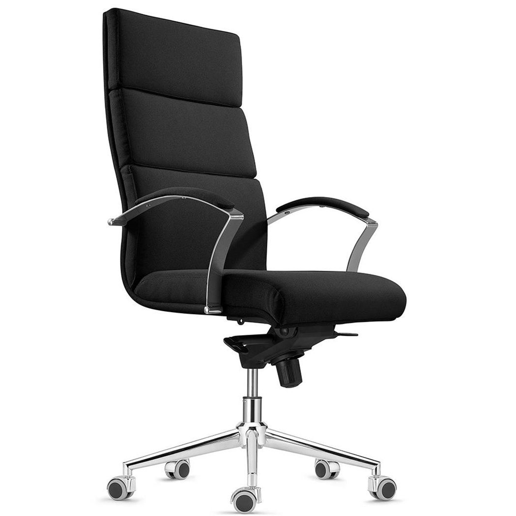 Fotel Biurowy Ergonomiczny RABAT, Tkanina kolor Czarny, Funkcja Bujania, Wysoka Jakość i Styl
