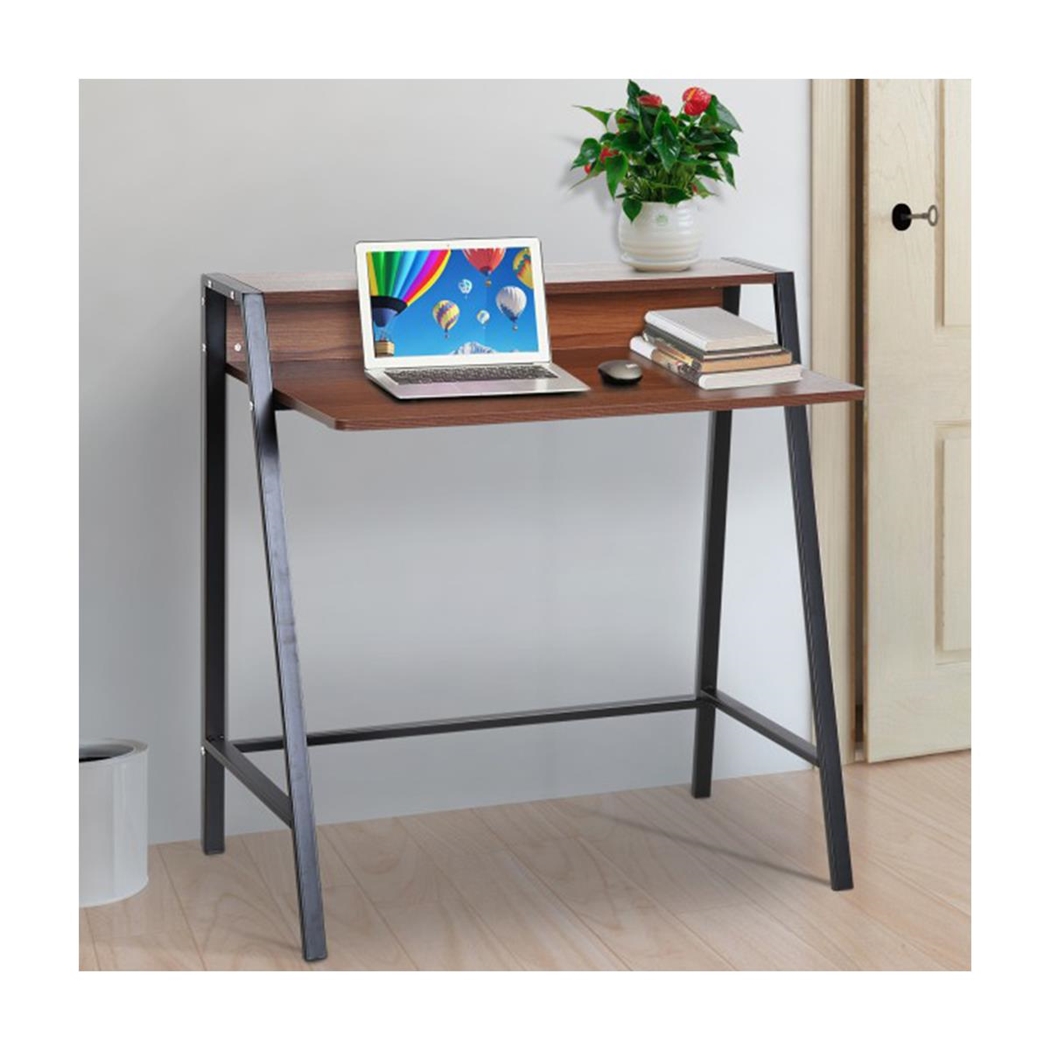 Biurko pod Laptopa NELY, Wymiary 84x45x85 cm, Metal, Blat kolor Orzech