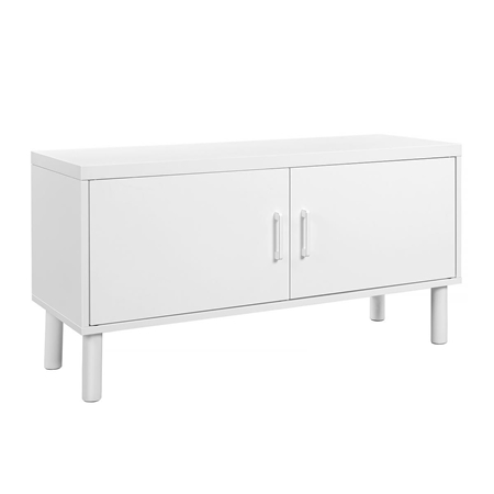 Szafka niska MODERN, 100x35x38 cm, Nowoczesny Design, Metal, kolor Biały