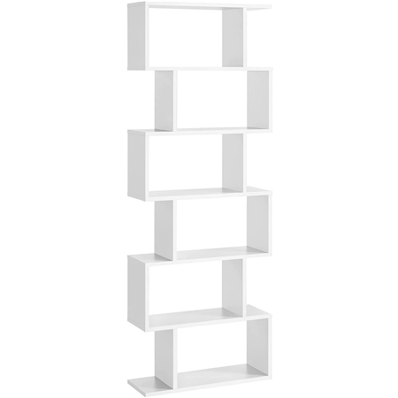 Regał KISTA, 70x24x190 cm, Nowoczesny Design, kolor Biały