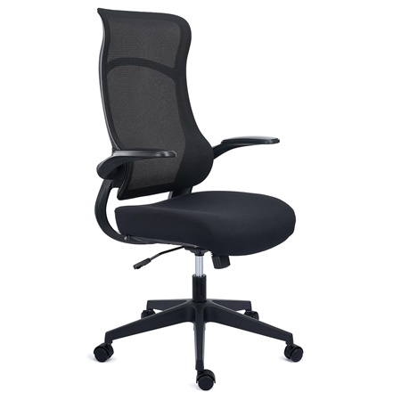 Krzesło Biurowe DAFNE, Opuszczane Podłokietniki, Świetny Design, Jakość i Ergonomia, Czarne
