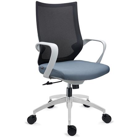 Krzesło Ergonomiczne SINTRA GREY, Mechanizm Bujania, Siatkowe Oparcie, Szare