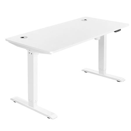 Biurko MONTBLANC, 60x120x(73-114) cm, Regulowana Wysokość, Biały Stelaż, Blat kolor Biały