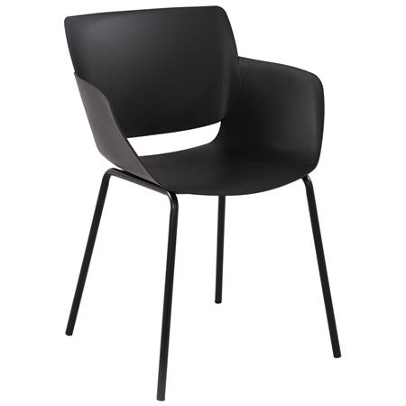 Krzesło Konferencyjne RIKO, Nowoczesny Elegancki Design, Wygodne, Polipropylen Kolor Czarny