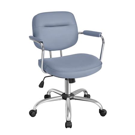Krzesło Obrotowe CLASSIC, Elegancki Design, Regulowana Wysokość, Miękka Wyściółka, Ekoskóra kolor Niebieski