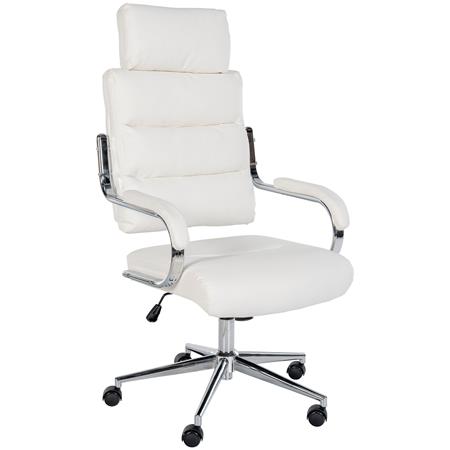 Fotel Biurowy SALEM, Elegancki i Nowoczesny Design, Solidny i Wygodny, Ekoskóra Biały