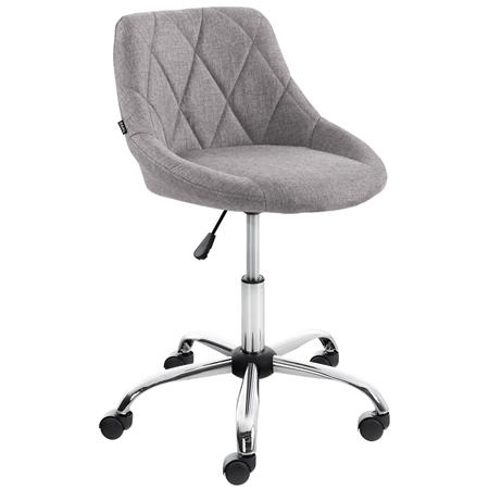Krzesło Obrotowe DOVER TKANINA, Miękka Tapicerka, Metalowy Stelaż, kolor Szary