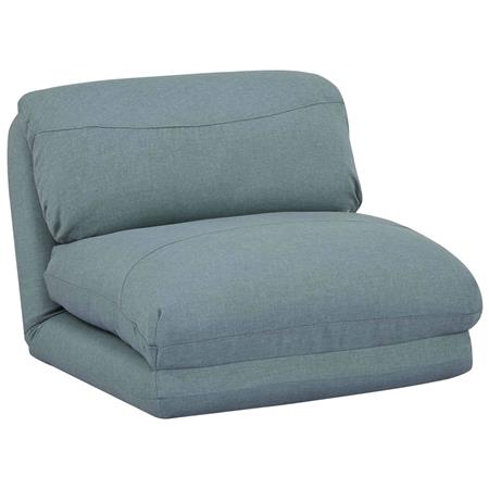 Fotel Rozkładany NANTES, Rozkładany do Spania, Łatwe Rozkładanie, Tkanina Kolor Turkusowy