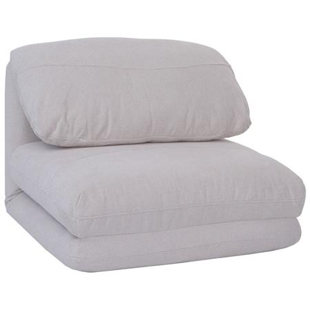 Fotel Rozkładany NANTES, Rozkładany do Spania, Łatwe Rozkładanie, Tkanina Kolor Beżowy