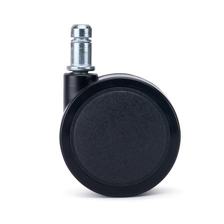 5 szt. Kółka LYRA do Podłóg Twardych 11 mm / 60 mm, Uniwersalne Kółka do Foteli Biurowych, Czarne