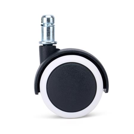 5 szt. Zestaw Kółek CLASS do Podłóg Twardych 11 mm / 50 mm, do Krzeseł i Foteli Biurowych, Czarno-Białe