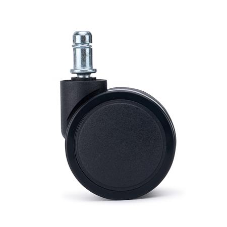 5 szt. Zestaw Kółek VOLT do Podłóg Twardych 11 mm / 50 mm, do Krzeseł i Foteli Biurowych, Czarne