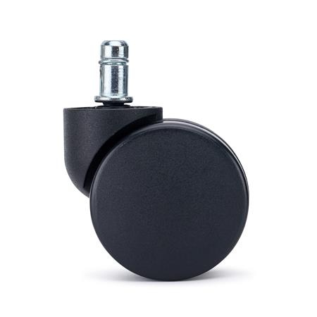 5 szt. Zestaw Kółek SLIDE do Wykładzin i Dywanów 11 mm / 50 mm, do Krzeseł i Foteli Biurowych, Czarne