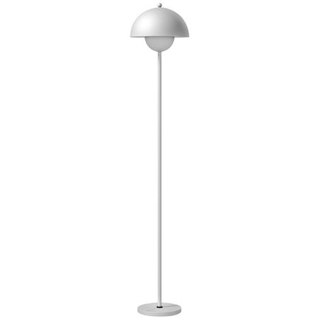 Lampa Biurowa IDEON, Półokrągły Klosz, Styl Retro do Domu i Biura, Włącznik Nożny, kolor Srebrny